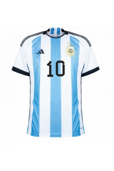 Argentiina Lionel Messi #10 Jalkapallovaatteet Kotipaita MM-kisat 2022 Lyhythihainen